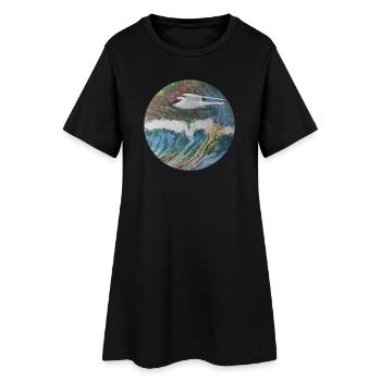 Seagull - Women’s T-Shirt Dress - black - Front