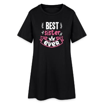 Beste Schwester aller Zeiten - Frauen T-Shirt-Kleid - Schwarz - Vorne