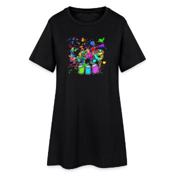 Wildstyle Graffiti Spray Can Pulvérisateur Street Art - Robe T-shirt Femme - noir - Devant