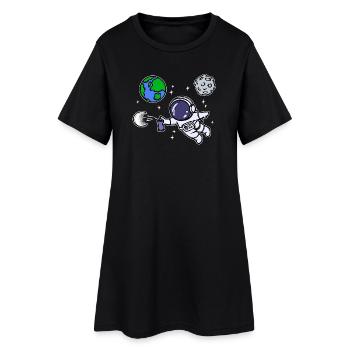 Graffiti Street Art Drawing Illustration Art - Women’s T-Shirt Dress - black - Front