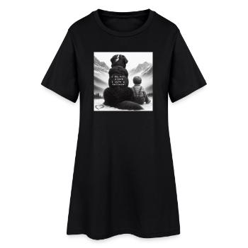 Berner Sennenhund - Frauen T-Shirt-Kleid - Schwarz - Vorne