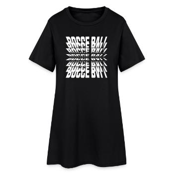 Pétanque disant boule de pétanque avec Jack Bocci jeu de pétanque - Robe T-shirt Femme - noir - Devant