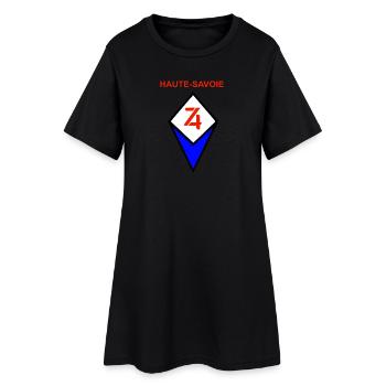 Haute-savoie - Robe T-shirt Femme - noir - Devant