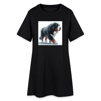 Berner Sennenhund - Frauen T-Shirt-Kleid - Schwarz - Vorne