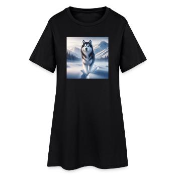 Rauque - Robe T-shirt Femme - noir - Devant