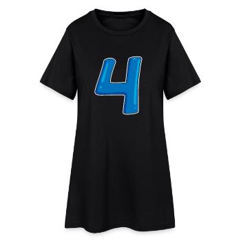 4 - Robe T-shirt Femme - noir - Devant