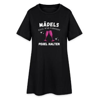 Girls' Level Hold – Cadeau d’enterrement de vie de garçon - Robe T-shirt Femme - noir - Devant