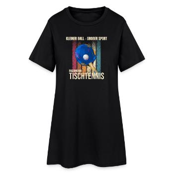 Kleiner Ball Großer Sport - Frauen T-Shirt-Kleid - Schwarz - Vorne