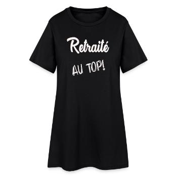 RUHESTAND. ALLES GUTE FÜR DEN RUHESTAND. ALLES GUTE FÜR DEN RUHESTAND - Frauen T-Shirt-Kleid - Schwarz - Vorne