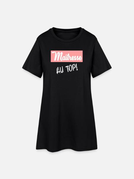 MAÎTRESSE. MERCI. MERCI MAÎTRESSE - Robe T-shirt Femme - noir