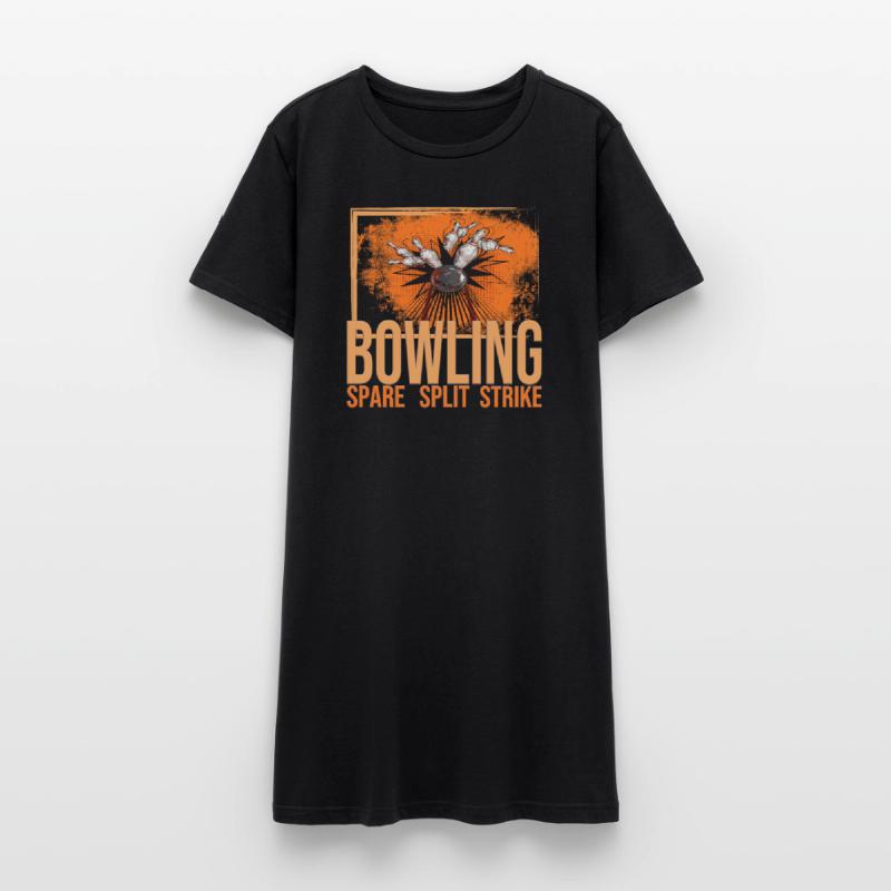 Bowling - Spare - Split - Strike Frauen T-Shirt-Kleid