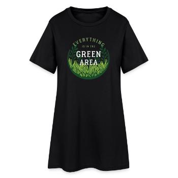 denglisch sprüche everything in the green area - Frauen T-Shirt-Kleid - Schwarz - Vorne