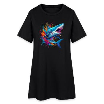 Shark - Women’s T-Shirt Dress - black - Front