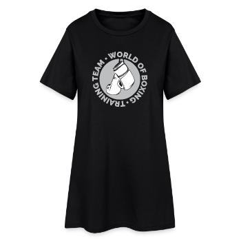 Boxen Sport Training Team Verein Illustration Logo - Frauen T-Shirt-Kleid - Schwarz - Vorne