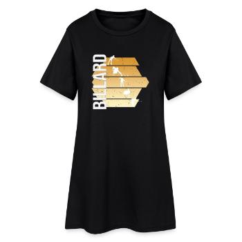 Billard - Frauen T-Shirt-Kleid - Schwarz - Vorne
