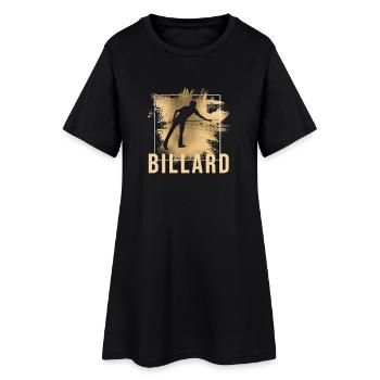 Billard - Frauen T-Shirt-Kleid - Schwarz - Vorne