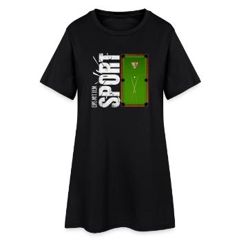 Eins mit dem Sport - Billard - Frauen T-Shirt-Kleid - Schwarz - Vorne