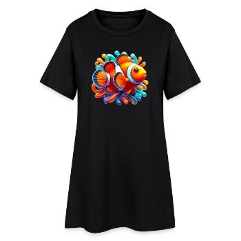 Poisson-clown - Robe T-shirt Femme - noir - Devant