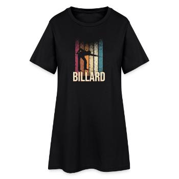 Billard - Frauen T-Shirt-Kleid - Schwarz - Vorne