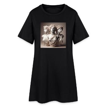 Sculptures grecques - Robe T-shirt Femme - noir - Devant