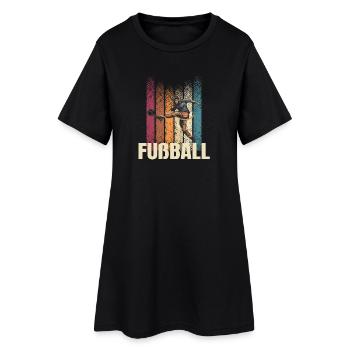 Fußball - Frauen T-Shirt-Kleid - Schwarz - Vorne