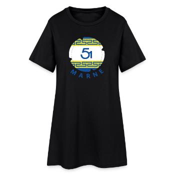 Marne - Robe T-shirt Femme - noir - Devant