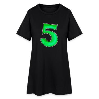 Numéro 5 Numéro Vert - Robe T-shirt Femme - noir - Devant