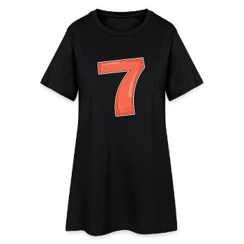 7 - Women’s T-Shirt Dress - black - Front
