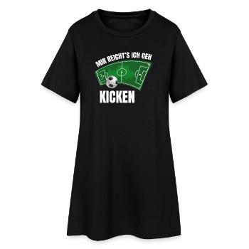 Mir reichts, ich geh Kicken - Frauen T-Shirt-Kleid - Schwarz - Vorne
