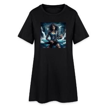 Océan Metaller, - Robe T-shirt Femme - noir - Devant