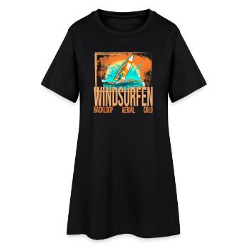 Backloop - Aerial - Culo - Windsurfen - Frauen T-Shirt-Kleid - Schwarz - Vorne