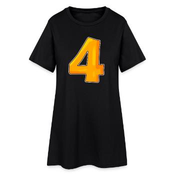 Numéro numéro 4 - Robe T-shirt Femme - noir - Devant