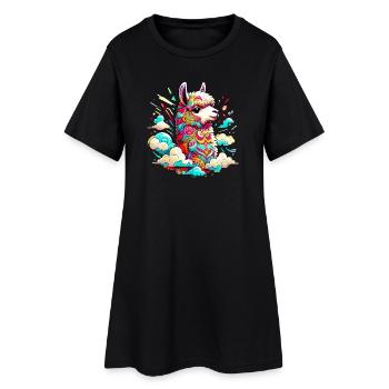 Alpaga - Robe T-shirt Femme - noir - Devant