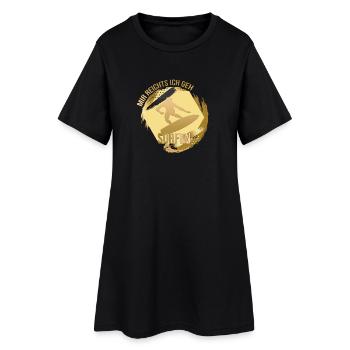 Mir reichts, ich geh Surfen - Frauen T-Shirt-Kleid - Schwarz - Vorne