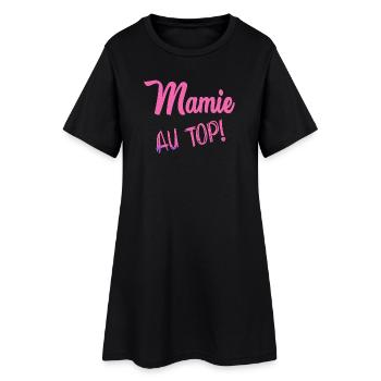 OMA - Frauen T-Shirt-Kleid - Schwarz - Vorne