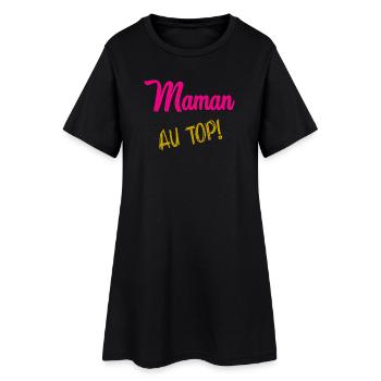 MOM - Women’s T-Shirt Dress - black - Front