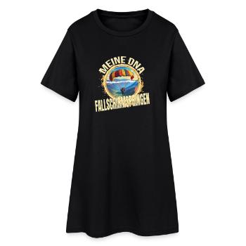 Meine DNA - Fallschirmspringen - Frauen T-Shirt-Kleid - Schwarz - Vorne