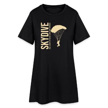 Skydive - Das Leben ist besser über den Wolken - Frauen T-Shirt-Kleid - Schwarz - Vorne