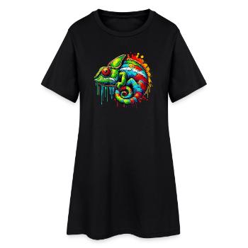 Chameleon - Women’s T-Shirt Dress - black - Front
