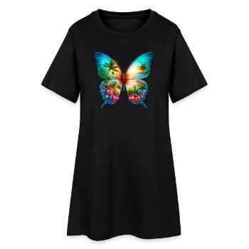 Butterfly - Women’s T-Shirt Dress - black - Front