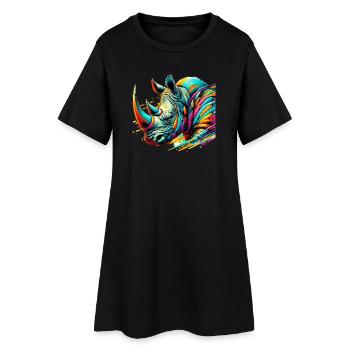 Rhinocéros - Robe T-shirt Femme - noir - Devant
