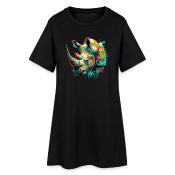 Rhinoceros - Women’s T-Shirt Dress - black - Front