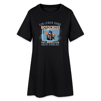 Ein Leben ohne Motocross ist möglich, aber Sinnlos - Frauen T-Shirt-Kleid - Schwarz - Vorne
