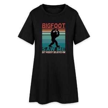Bigfoot lustiger Spruch Retro Background - Frauen T-Shirt-Kleid - Schwarz - Vorne