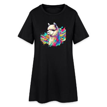 Alpaca - Women’s T-Shirt Dress - black - Front