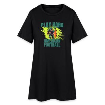 Play Hard - American Football - Frauen T-Shirt-Kleid - Schwarz - Vorne