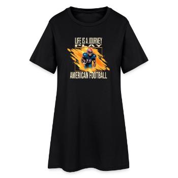 Life is a journey - American Football - Frauen T-Shirt-Kleid - Schwarz - Vorne