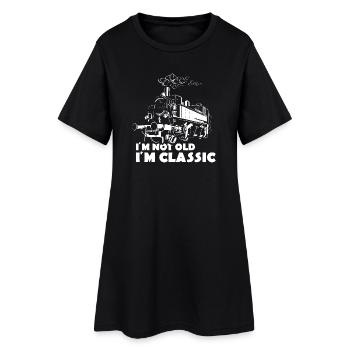 Locomotive dictons drôles pas vieux train classique - Robe T-shirt Femme - noir - Devant