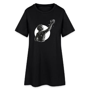 Portée cosmique en noir et blanc - Robe T-shirt Femme - noir - Devant