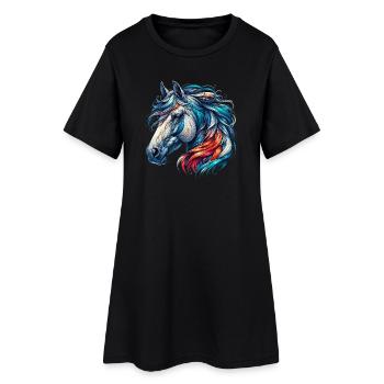 Cheval - Robe T-shirt Femme - noir - Devant
